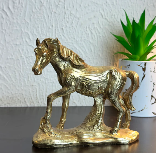 Gold Horse Sculpture